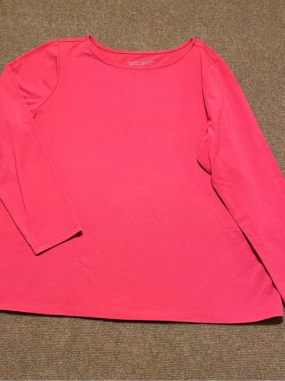 Susan Graver Weekend Essentials Boatneck Top XL